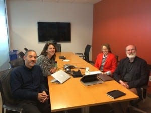 Left to right: Jack Young, Elena McAnespie, Maura Roessner, and Joachim Savelsberg.