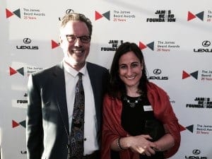 Amy Bentley with husband Brett Gary at the James Beard Awards.