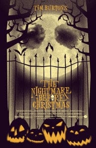 Theatrical poster for The Nightmare Before Christmas, (1993).