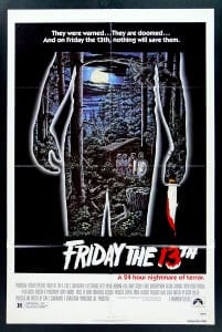 Theatrical poster for Friday the 13th (1980).