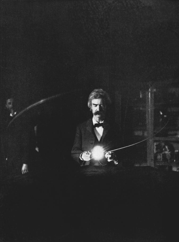 Twain in Tesla Lab, 1894