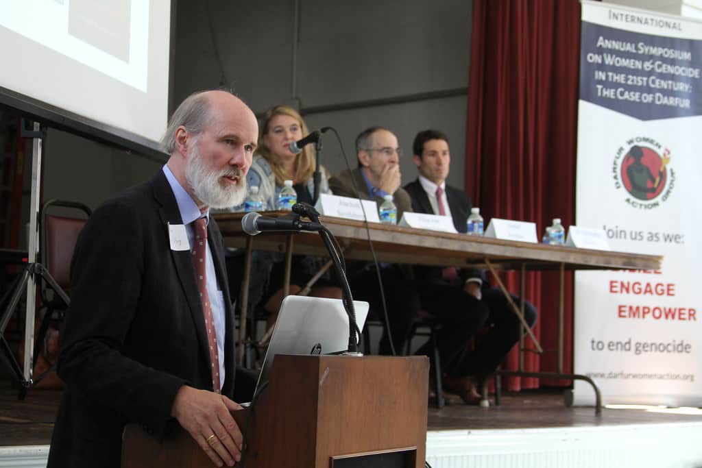 Joachim Savelsberg at Darfur Women Action Group's Mobile, Engage, Empower to End Genocide Symposium.