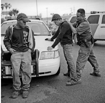 U.S. Border Patrol apprehension of migrants, Rio Grande Valley Sector near McAllen, Texas. Photo by Michelle Frankfurter.