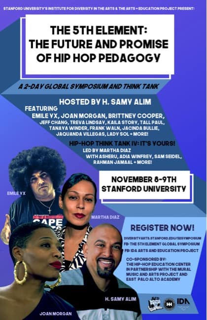 Flier for The Fifth Element Hip Hop Pedagogy Symposium and Think Tank